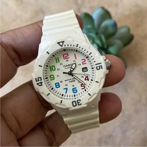 Casio Quartz Rainbow White Wrist Watch